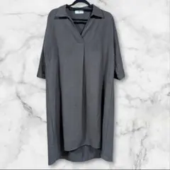r・p・s スキッパー シャツワンピース M ゆったり　606