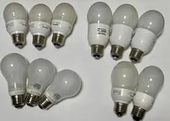 電球型蛍光灯11個　（パルックボール8 ネオボールZ3）　すべて電球色、E26