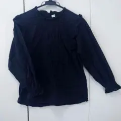 Global work 黒 フリル付き 長袖シャツ 150cm