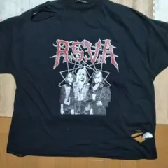 RASVOA ネオグランジ 韓国ストリート メタルT風 ダメージ加工 Tシャツのサムネイル