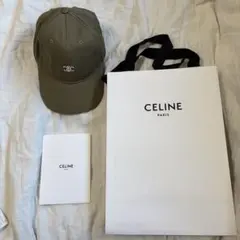 CELINE オリーブグリーン ベースボールキャップ　サイズLのサムネイル