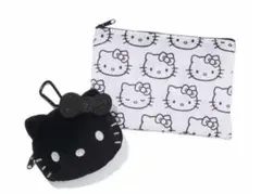 オトナミューズ1月号付録HELLO KITTYふわふわフェイス＆ポーチセット