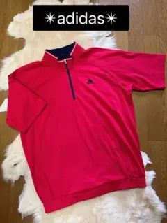 ✴︎adidas✴︎ゴルフウェア メンズ M 赤 レッド　アディダス