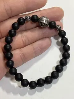 ⚫︎Chrome Hearts ⚫︎ビーズブレスレット マットブラックBEAD8mm 