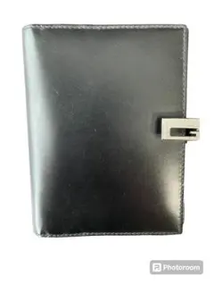 グッチ 手帳カバー レザー Gロゴ金具 ブラック