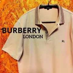 「BURBERRY LONDON」ワンポイント刺繍ロゴ コットンピケポロシャツのサムネイル