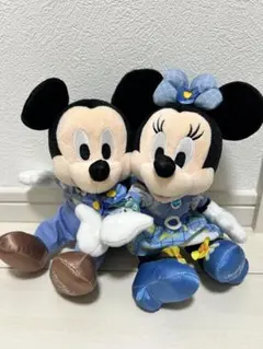 Disney blue Ever Afterミッキー　ミニー ぬいぐるみのサムネイル