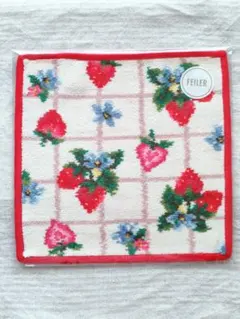 フェイラー　ストロベリーフィールドプティ　ハンカチ　アイボリー　新品未使用