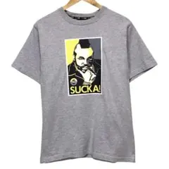 FAT エフエーティー　半袖Tシャツ　SUCKAプリント　グレー SKINNYのサムネイル