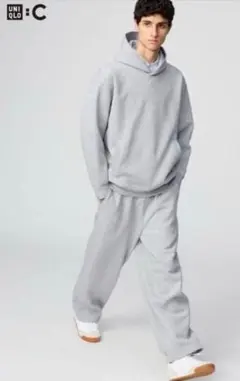 UNIQLOＣグレー　スウェットワイドパンツ
