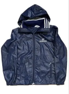 80s 90s 日本製 adidas ナイロンジャケット ネイビー M