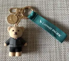 新品】キャセイパシフィック航空 80周年キーチャーム くまちゃん CA