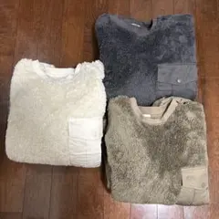 GU ボア　フリース　 3枚セット　トレーナー