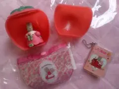 いちごフレンズ　美品　ガチャ　マロンクリーム　いちご新聞　ビニールバッグ　平成