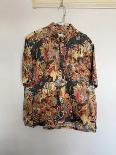 美品グラニフgraniphグレムリンGREMLINS総柄オープンカラーシャツL