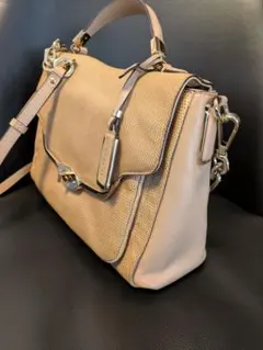 COACH ベージュ ショルダーバッグ