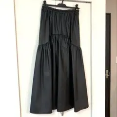 エコレザースカート　ヴィーガンレザー　ロングスカート　SCOTCLUB