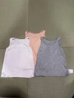 【3枚セット】ユニクロ コットンメッシュタンクトップ 肌着 110cm