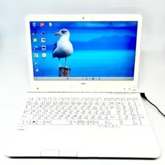 ★綺麗めホワイト★設定済み 大画面 カメラ ノートパソコン メモリ8GB SSD