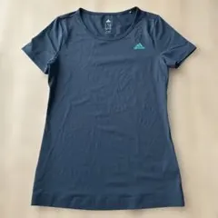 adidas climalite ダークブルー スポーツTシャツ