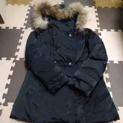 最終値下げ)INDIVI V.A.I ファー付きフードダウンコート サテン地