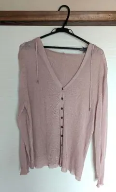 シアーニットカーディガン　フード付き　最終お値下げ