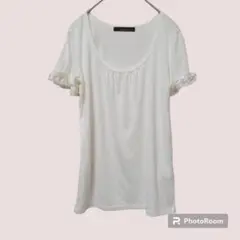 PAGEBOY 【M】カットソー サテンフリル レディース USED 古着のサムネイル