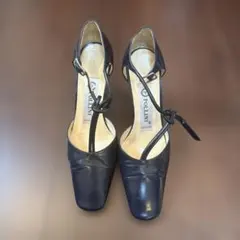 POLLINI Tストラップ パンプス ネイビー 35.5のサムネイル