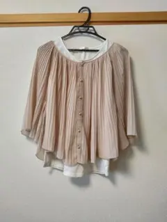 ロペピクニック プリーツ カットソー M〜L シフォン　A ライン　春秋