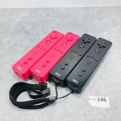 Nintendo Wii リモコン ピンク クロ 4個セット 08-146