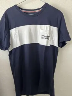 TOMMY JEANS ネイビー/ホワイト Tシャツ Mサイズ