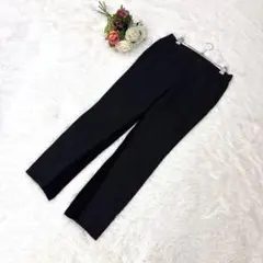 ユニクロ（XL）EZYアンクルパンツ ウルトラストレッチ 濃グレー ストライプ