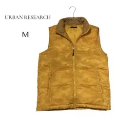 【アーバンリサーチ】中綿ダウンベスト カモフラ柄 マスタード Mサイズ