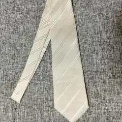 アイボリー ストライプ 礼服用ネクタイ