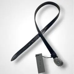 超美品 ADMJイタリアンテープ ショルダーストラップ ブラック×サックス
