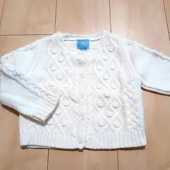 【美品】babyGap アイボリー ケーブルニット カーディガン　90cm