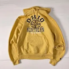 Champion カレッジロゴパーカー OHIO NORTHERN 黄メンズ古着