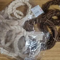EARTH MATTERS 小 白リース 3個2セット+茶リース3個のサムネイル