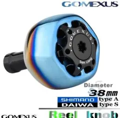 ゴメクサス☆チタン製/ハンドルノブ38mm/焼付カラー✕ブラック/GALAXY2
