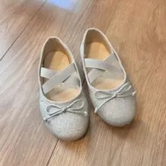 シルバーグリッター ベビーパンプス　14cm