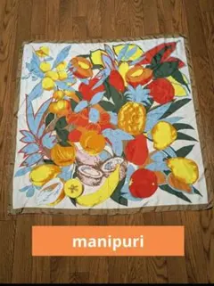 manipuri マニプリ 大判 ウール シルク スカーフ ストール 花柄 - メルカリ