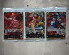 未開封　ルフィ　サボ　エース　セブンイレブン　プロモ　ワンピースカード　1番くじ