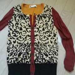 SLY配色ヒョウ柄カーデ