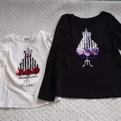 ＊お揃いセット＊アナスイミニ　リバーシブルスパンコールロンT　130&110