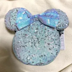 ディズニー ミニー ショルダーバッグ スパンコール 水色