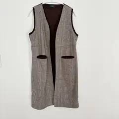 BLUE LABEL ノースリーブロングベスト 【M〜L】トップス　オシャレ