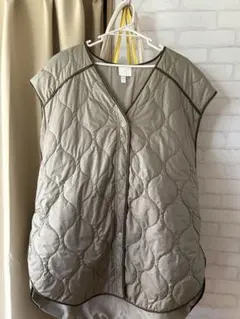 H&M キルティングダウンベスト XXL ベージュ