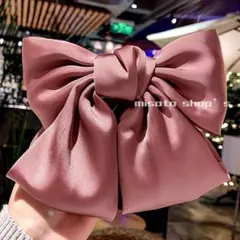 髪留め  ビッグ　リボンバレッタ　レディース　発表会　結婚式ヘアアクセサリー