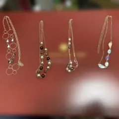 ロングネックレス ゴールドチェーン ビーズ 一つずつ，販売しています！