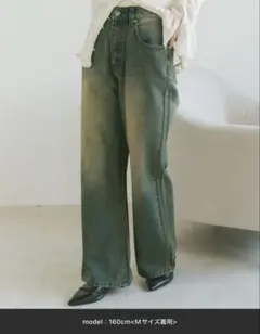 オーバーダイセミフレアデニムパンツ